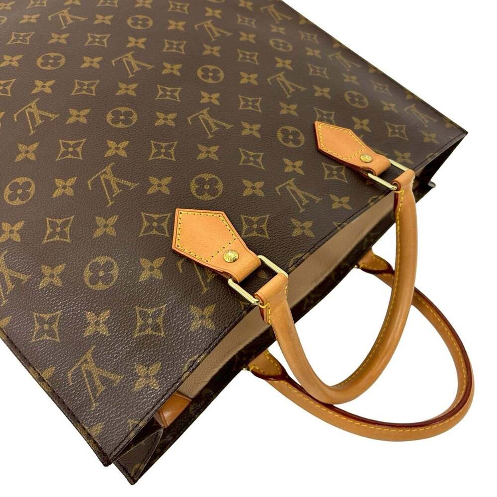 LOUIS VUITTON Authentic Brown Monogram Leather Tote Bag - Picture 4 of 10